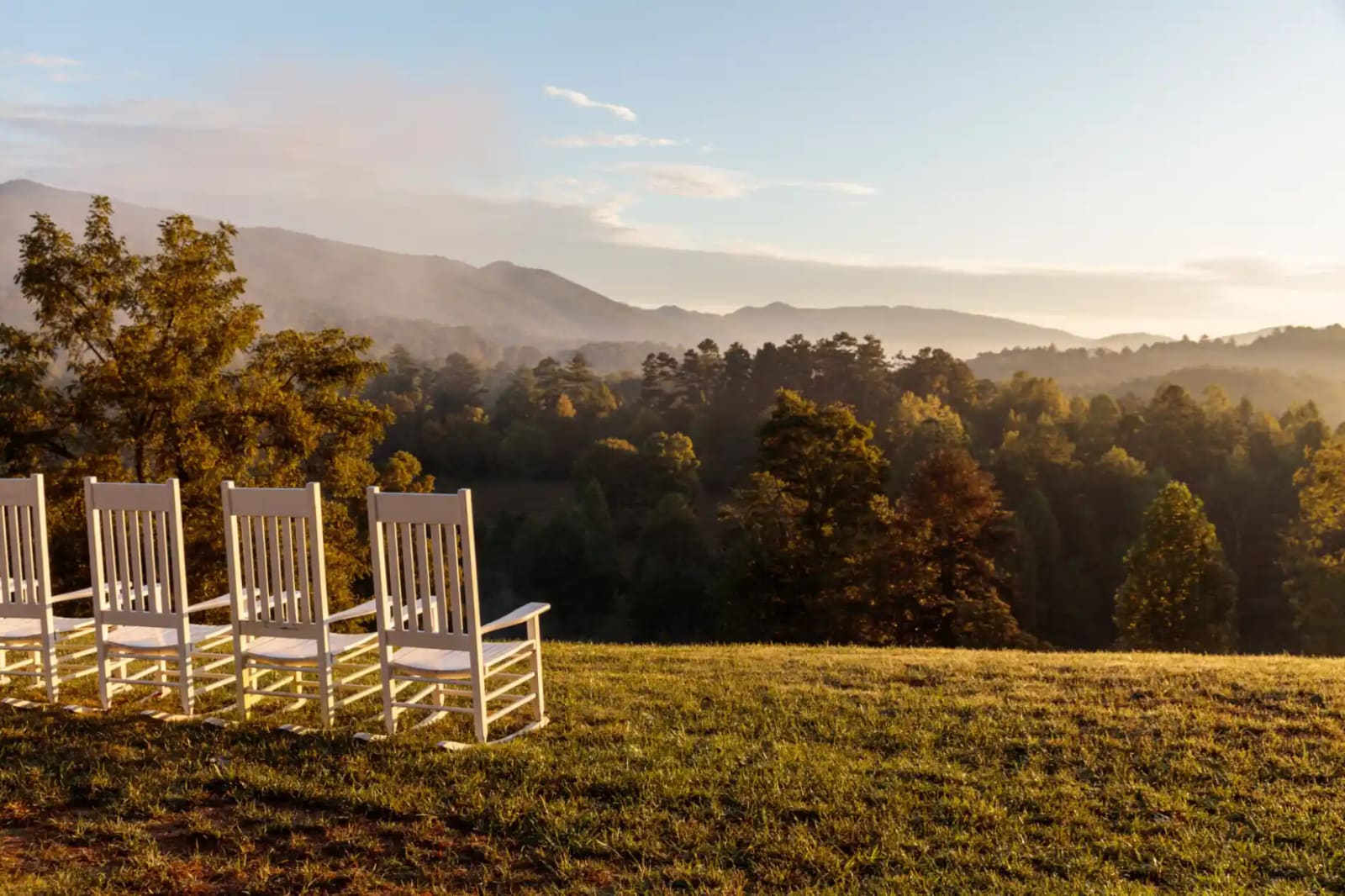Main House lawn at sunrise